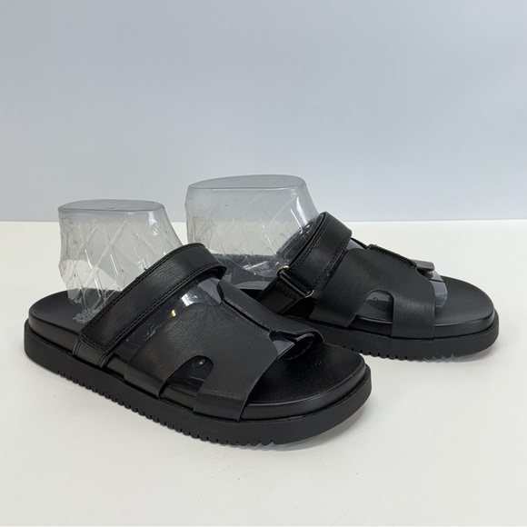 WILD FABLE Black chunky flat slide sandals size 7.5 - Picture 3 of 8